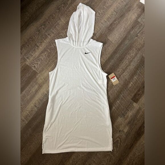 Nike Essential Sleeveless Hooded Swim Cover-Up Dress- Size Large - Picture 6 of 11